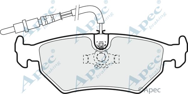 APEC BRAKING stabdžių trinkelių rinkinys, diskinis stabdys PAD889